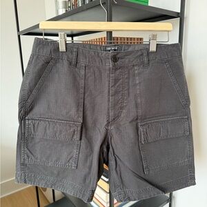 Todd Snyder Men's Washed Black Cargo Shorts